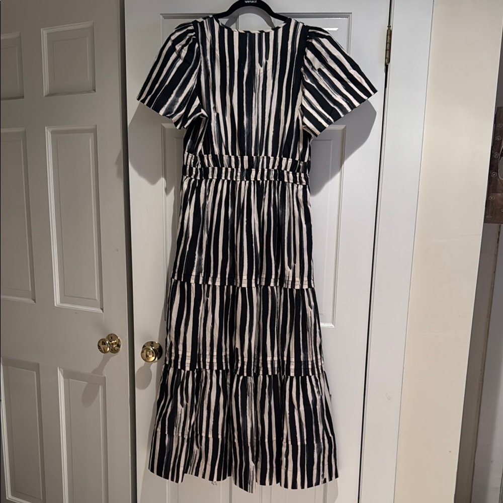 Anthropologie Dark Navy and White Dress NEW - Picture 5 of 5